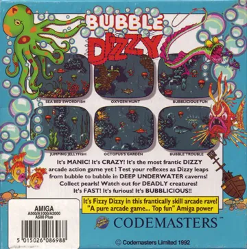 Bubble Dizzy box cover back